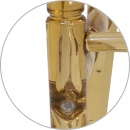 Componentes: buchas em alumínio e parafusos em aço inox.