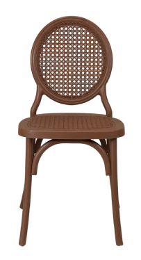 Cadeira Medalhão Assento Rattan Color