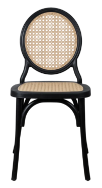 Cadeira Medalhão Assento Rattan